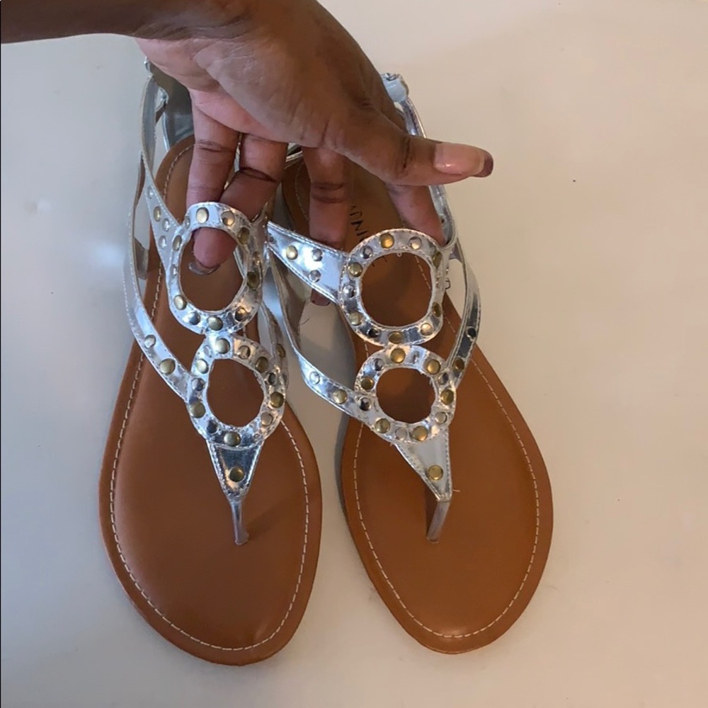 Silver sandals